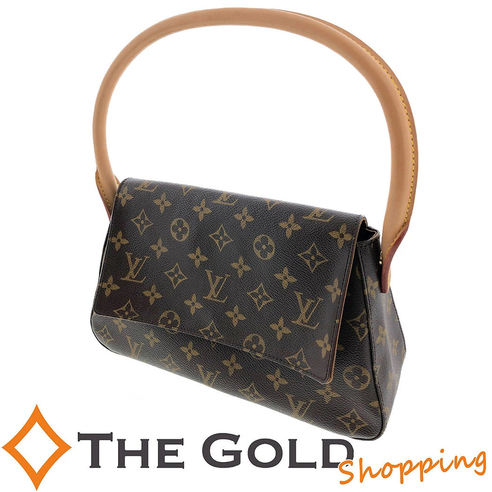 Louis Vuitton Looping Monogram 2Way Shoulder Bag Canvas Leather Brown